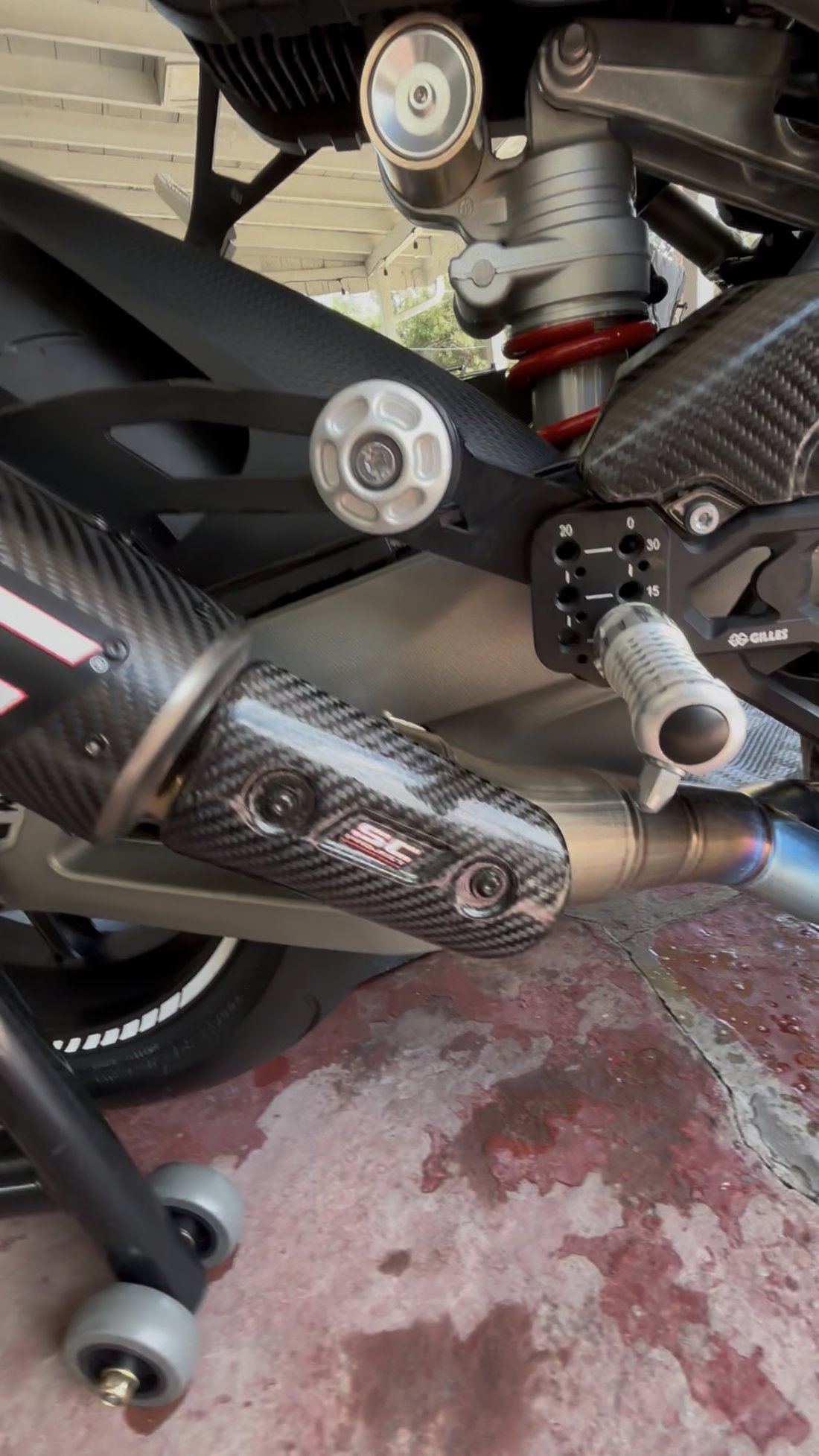 BMW S1000RR SC-Project exhaust close-up