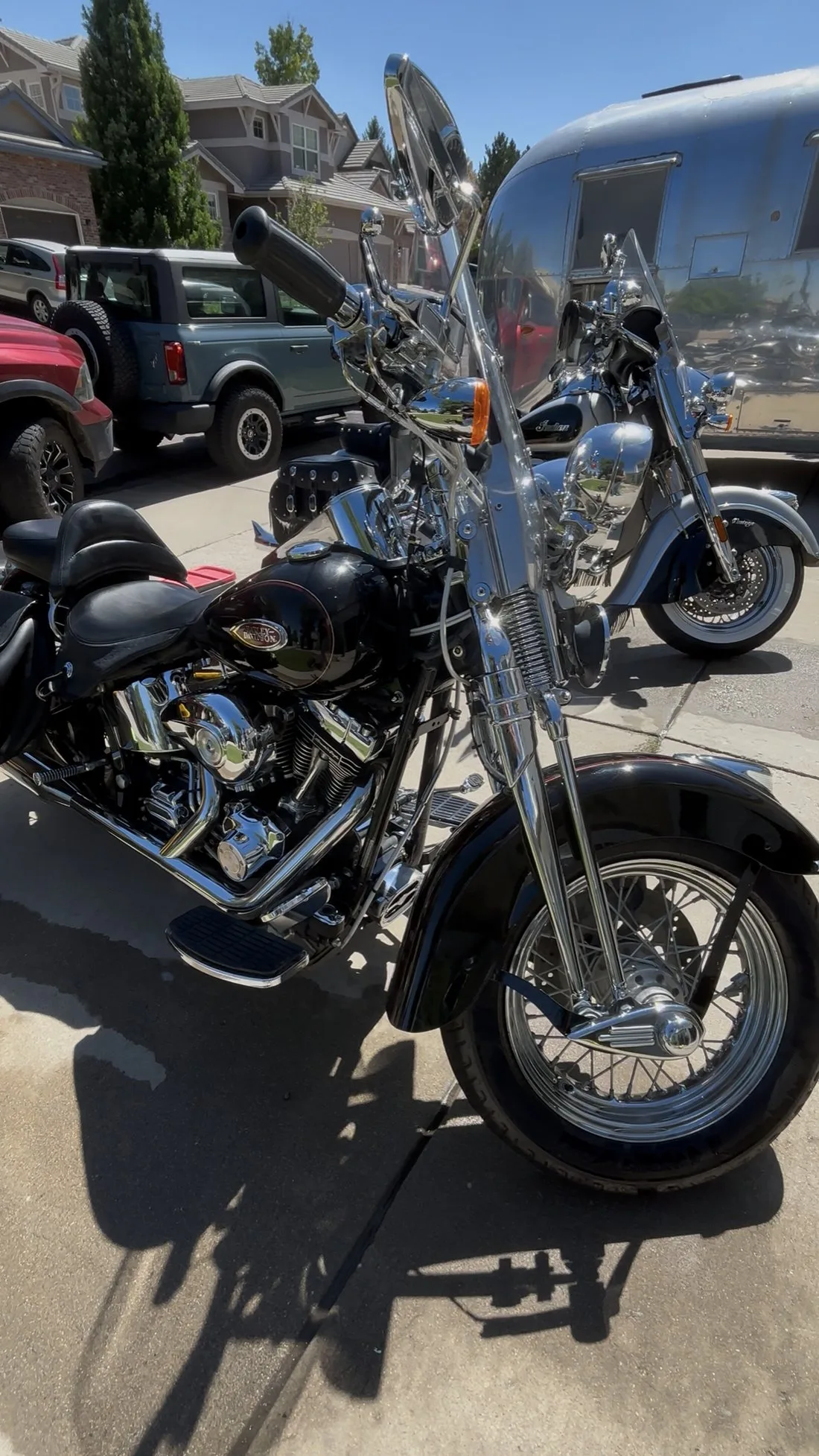 Harley-Davidson touring front three-quarter view