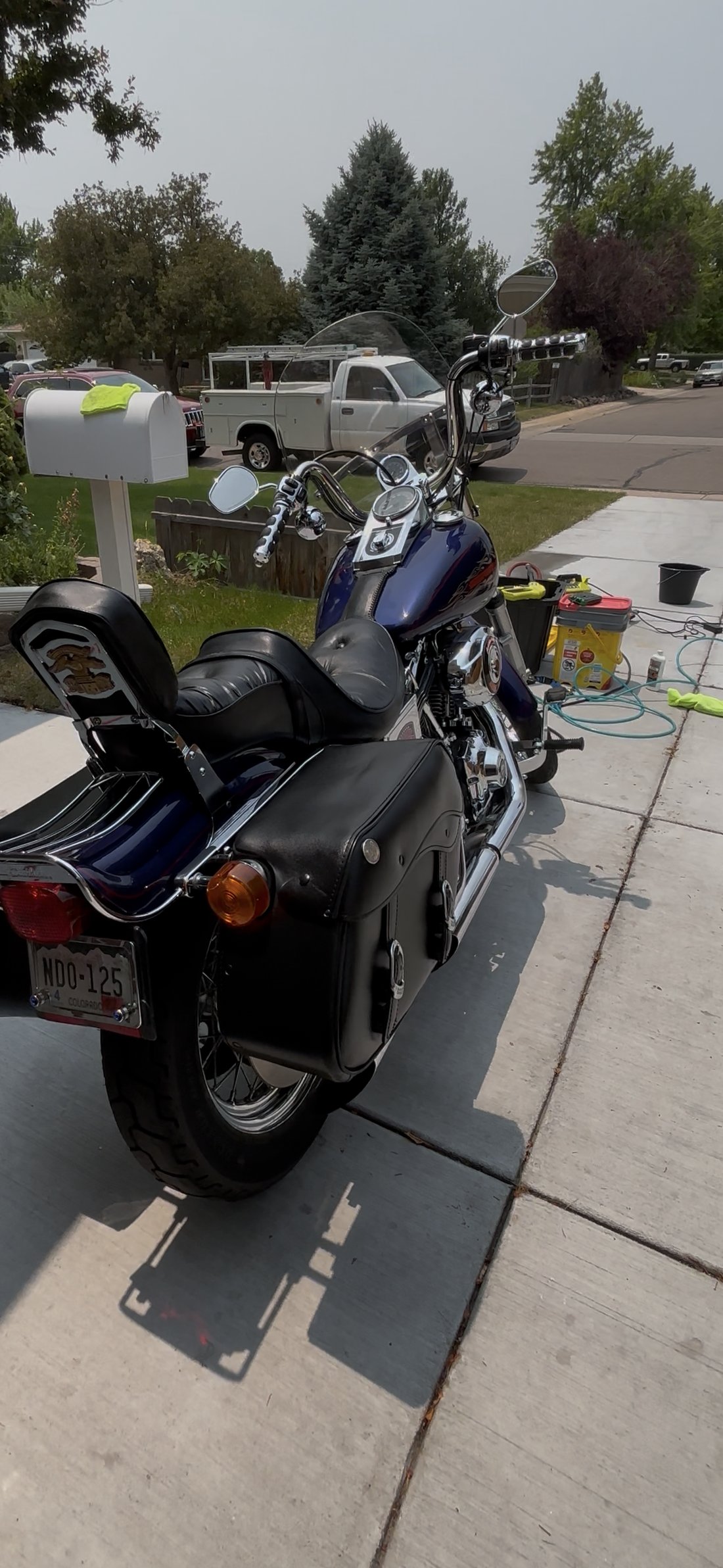 Harley rear three-quarter view