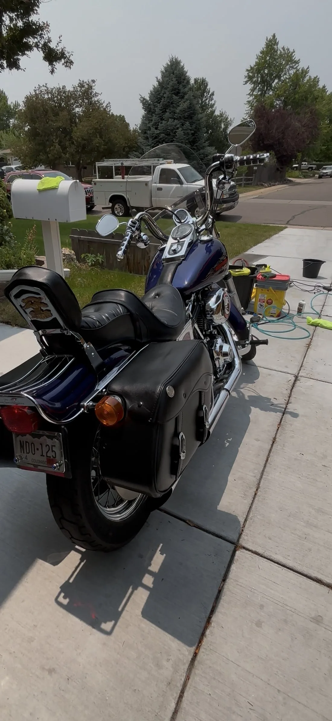 Harley rear three-quarter view