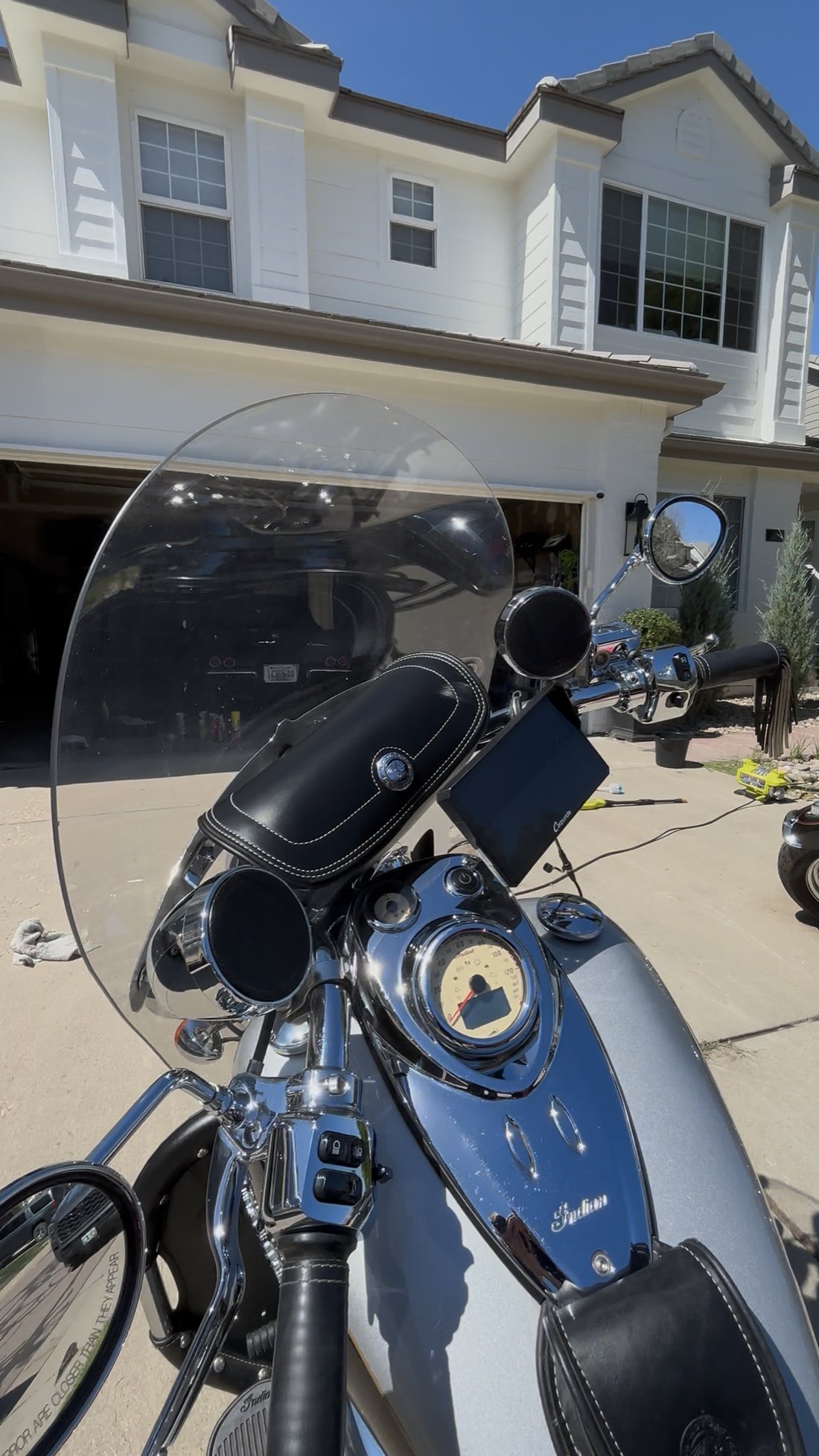 Indian Chief dash and speedometer close-up