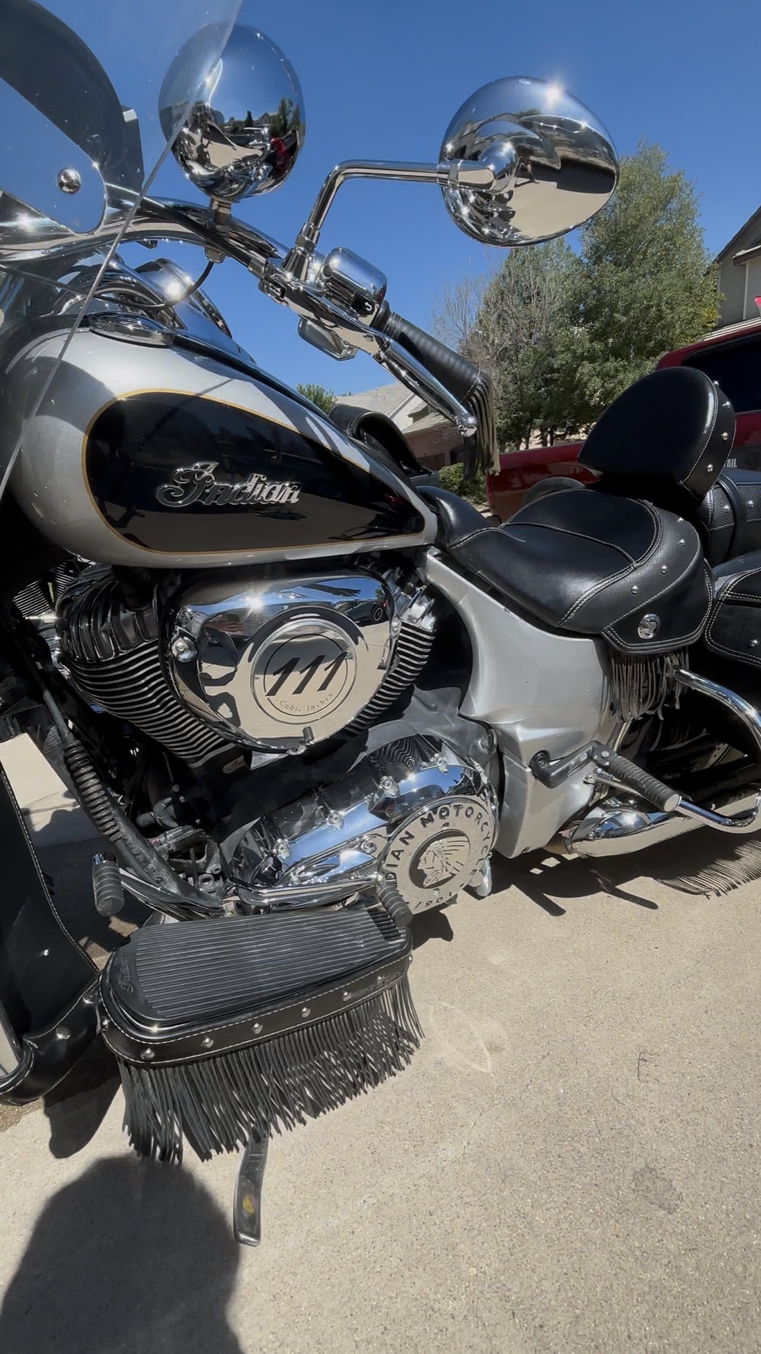 Indian Chief tank and engine side view
